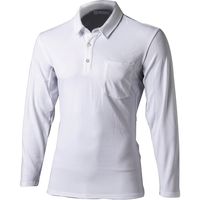 おたふく手袋 JW-604 メッシュポロシャツ ロング 12白 LL JW-604-2113883 1枚（直送品）
