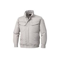 空調服 長袖ブルゾン シルバー M + 空調服(R)スターターキット KU92350+SKSP02G 1セット 67-3163-30（直送品）