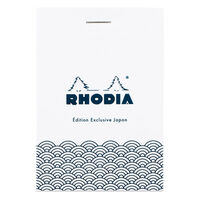 RHODIA ロディア メモ帳 Kissho Monyo No.11 (A7) 80枚 5mm方眼罫 撥水カバー ミシン目入 青海波 1冊（直送品）