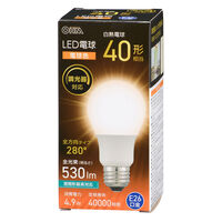 オーム電機 LED電球 E26 40形相当 調光器対応 電球色 LDA5L-G/D AG5 1個（直送品）