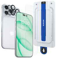 iPhone17 ProMax ガラスフィルム2枚入り カメラ保護フィルム2個付 PMWA25DFLGGTW2 エレコム 1個（直送品）