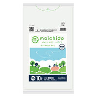 ゴミ袋 moichido（モイチド） 白半透明 薄口 90L 10枚 厚さ：0.025mm 1冊 日本サニパック
