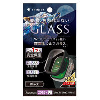 トリニティ Apple Watch Ultra 4ほか ウルフ 高透明 一体型ケース 黒 TR-AW2649-GLPC-K9CBK 1個（直送品）