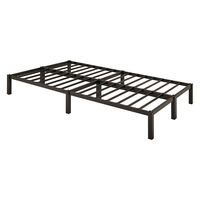 【軒先渡し】萩原 セミダブルベッド 幅1200mm×奥行1950mm×高さ255mm ブラック １台（直送品）