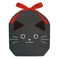 包む 巾着バッグ ラッピング袋 ギフトバッグ 猫・くろねこ 220 TD048 1セット(1個×5)（直送品）