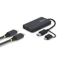 StarTech.com USB-HDMI変換アダプター USB-C/A 2画面4K30Hz 107B-USB-HDMI-2（直送品）