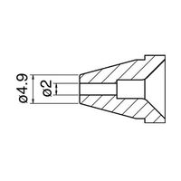 エスコ φ2.0/φ4.9mm 交換ノズル(EA323MAー2用) EA323MA-35 1セット(3本)（直送品）
