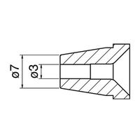 エスコ φ3.0/φ7.0mm 交換ノズル(EA323MAー2用) EA323MA-37 1セット(3本)（直送品）