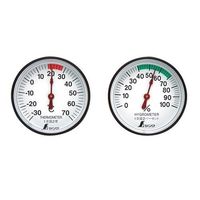 エスコ 48mm 温度計・湿度計セット EA728EB-100 1セット(10St:1St×10セット)（直送品）