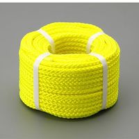 エスコ 8mmx 20m ポリエステルロープ(蛍光色) EA628MT-12 1巻（直送品）