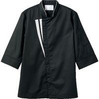 住商モンブラン コックコート 兼用7分袖 黒/グレー 6-1140 S 1枚（直送品）