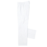 KAZEN メンズスラックス 医療白衣 ホワイト L 257-20（直送品）