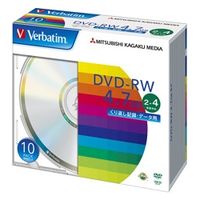 ＤＶＤ-ＲＷ　４．７ＧＢ　ＰＣデータ用　４倍速対応 DHW47Y10V1 1パック（10枚入） バーベイタム