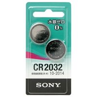 ＳＯＮＹ　CR2032-2ECO　水銀０％リチウムコイン電池　ＣＲ２０３２　２個パッ　ク　１式