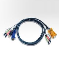 ＡＴＥＮ　2L-5302U　ＵＳＢ　オーディオ　ＫＶＭケーブル　１．８ｍ　ＳＰ　ＨＤ　ＫＶＭ用　１本　（直送品）