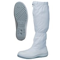 JIS規格 静電安全靴 女性用 クリーンルーム用 ブーツ LSCR1200フード 25.0cm ホワイト 1703152009 1足（直送品）