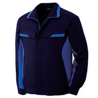 ミドリ安全 作業服 長袖 ブルゾン 帯電防止 VE57 S ネイビー×ロイヤルブルー 3110120403 1点（直送品）
