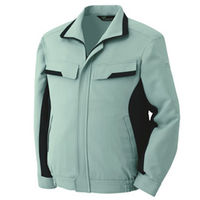 ミドリ安全 作業服 長袖 ブルゾン 帯電防止 VE56 5L ライトグリーン×ネイビー 3110120309 1点（直送品）