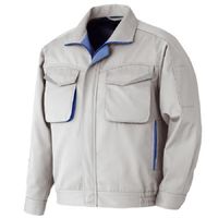 ミドリ安全 作業服 男女共用 長袖 ブルゾン 帯電防止 G481 S シルバーグレー 3110198503 1点（直送品）