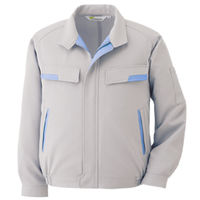 ミドリ安全 作業服 男女共用 長袖 ブルゾン 帯電防止 VE71 L シルバーグレー 3110120805 1点(1着)（直送品）