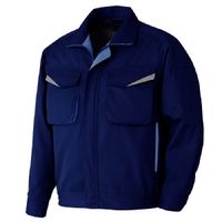 ミドリ安全 作業服 男女共用 長袖 ブルゾン 帯電防止 G487 LL ネイビー 3110198806 1点（直送品）
