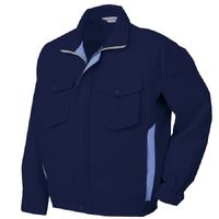 ミドリ安全 作業服 男女共用 長袖 ブルゾン 帯電防止 RC467 S ネイビー×シルバーグレー 3110178503 1着（直送品）