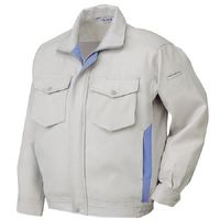 ミドリ安全 作業服 男女共用 長袖 ブルゾン 帯電防止 RC461 S シルバーグレー×ブルー 3110178303 1着（直送品）