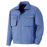 ミドリ安全 作業服 男女共用 長袖 ブルゾン 帯電防止 G483 S ブルー 3110198603 1点（直送品）