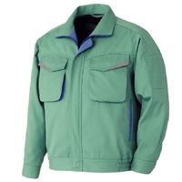 ミドリ安全 作業服 男女共用 長袖 ブルゾン 帯電防止 G486 SS グリーン 3110198702 1点（直送品）