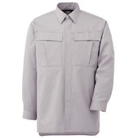 ミドリ安全 作業服 男女共用 春夏 長袖 シャツ GS2571 5L シルバーグレー 3120113909 1点（直送品）