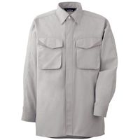 ミドリ安全 作業服 春夏 長袖 シャツ 帯電防止 GS2491 5L シルバーグレー 3121193009 1点（直送品）