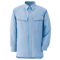ミドリ安全 作業服 男女共用 春夏 長袖 シャツ 帯電防止 VES283 SS ブルー 3120128002 1点（直送品）