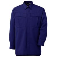 ミドリ安全 作業服 男女共用 春夏 長袖 シャツ GS2577 SS ネイビー 3120114202 1点（直送品）