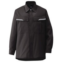 ミドリ安全 作業服 男女共用 春夏 長袖 シャツ 帯電防止 VES269 3L チャコール 3120127807 1点（直送品）