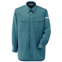 ミドリ安全 作業服 男女共用 春夏 長袖 シャツ 帯電防止 RCS2593 5L ミストブルー 3120709109 1点（直送品）