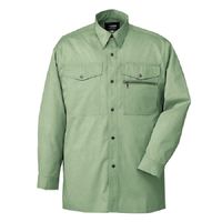 ミドリ安全 作業服 男性用 春夏 長袖 シャツ GS2156N S アースグリーン 3121190203 1点（直送品）