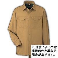 コーコス信岡 抗菌防臭・防縮長袖シャツ Aー748 2ーキャメルベージュ 4Lサイズ A-748-2-4L 1着（直送品）