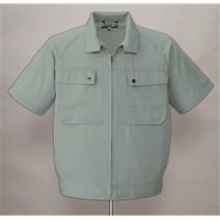 コーコス信岡 エコ半袖ブルゾン Pー6690 9ーアイビーグリーン LLサイズ P-6690-9-LL 1着（直送品）