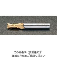 エスコ 12.7x 90mm エンドミル(TiN coat・CoーHSS/2枚刃) EA824RA-12.7 1本（直送品）