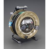 エスコ AC125V/15A/30m メタルセンサーリール(漏電遮断器付) EA815MS-30 1台(30m)（直送品）