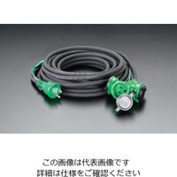 エスコ（esco） AC125V/15A/ 10 m 延長コード（防雨型/黒） 1本 EA815GA-31（直送品）