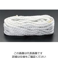 エスコ φ 9.5x 30m ナイロンロープ(白) EA628AP-9 1本（直送品）