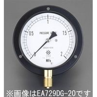 エスコ G 3/8”/ 75mm/ 0ー10MPa つば付圧力計 EA729DG-100 1個（直送品）