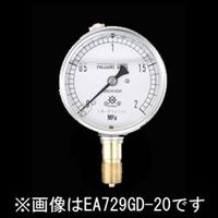 エスコ（esco） 75mm/0-0.1MPa 圧力計（グリセリン入） 1個 EA729GE-1
