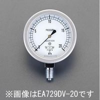 エスコ G 1/4”/ 60mm/0ー 10KPa 微圧計 EA729DV-10 1個（直送品）