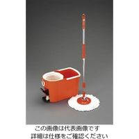使用不可エスコ（esco） マイクロファイバーモップ（洗浄バケツ付） 1個 EA928AB-130（直送品）