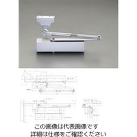エスコ 45kg以下 ドアクローザー(パラレル・アングル型) EA951LD-42 1個（直送品）