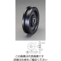 エスコ 105mm 戸車車輪(コ型・重量用) EA986VF-305 1個（直送品）