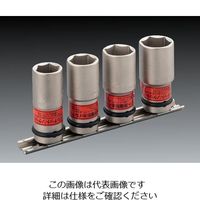 エスコ（esco） 1/2”DR 薄型インパクトソケットセット（ホイールナット用） 1セット EA164GT-4（直送品）