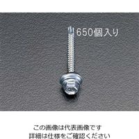 エスコ 5x25mm 六角頭ピアスビス(シール付/650本) EA949EF-52 1箱(650本)（直送品）